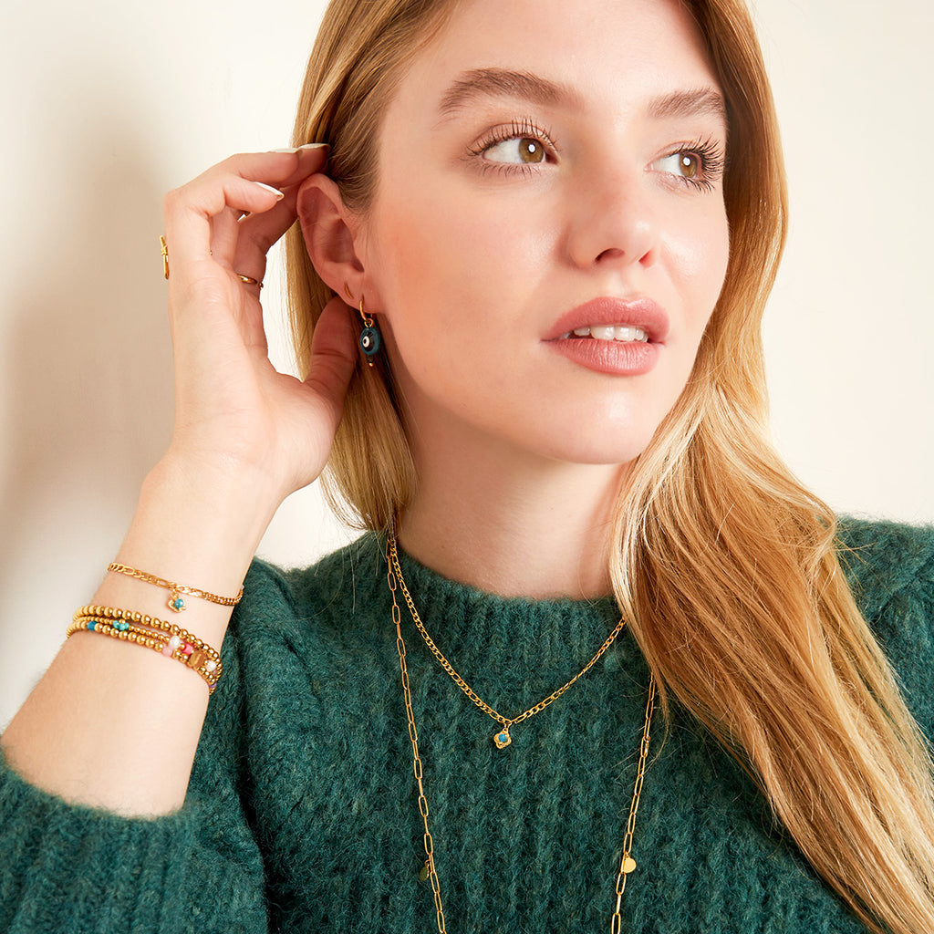 Fine Clover Necklace with Stone