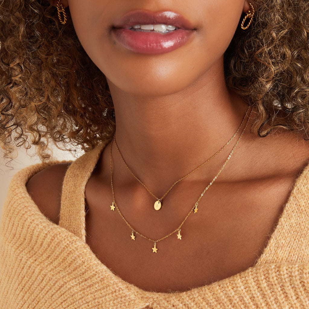 Stars & Coin Double Necklace