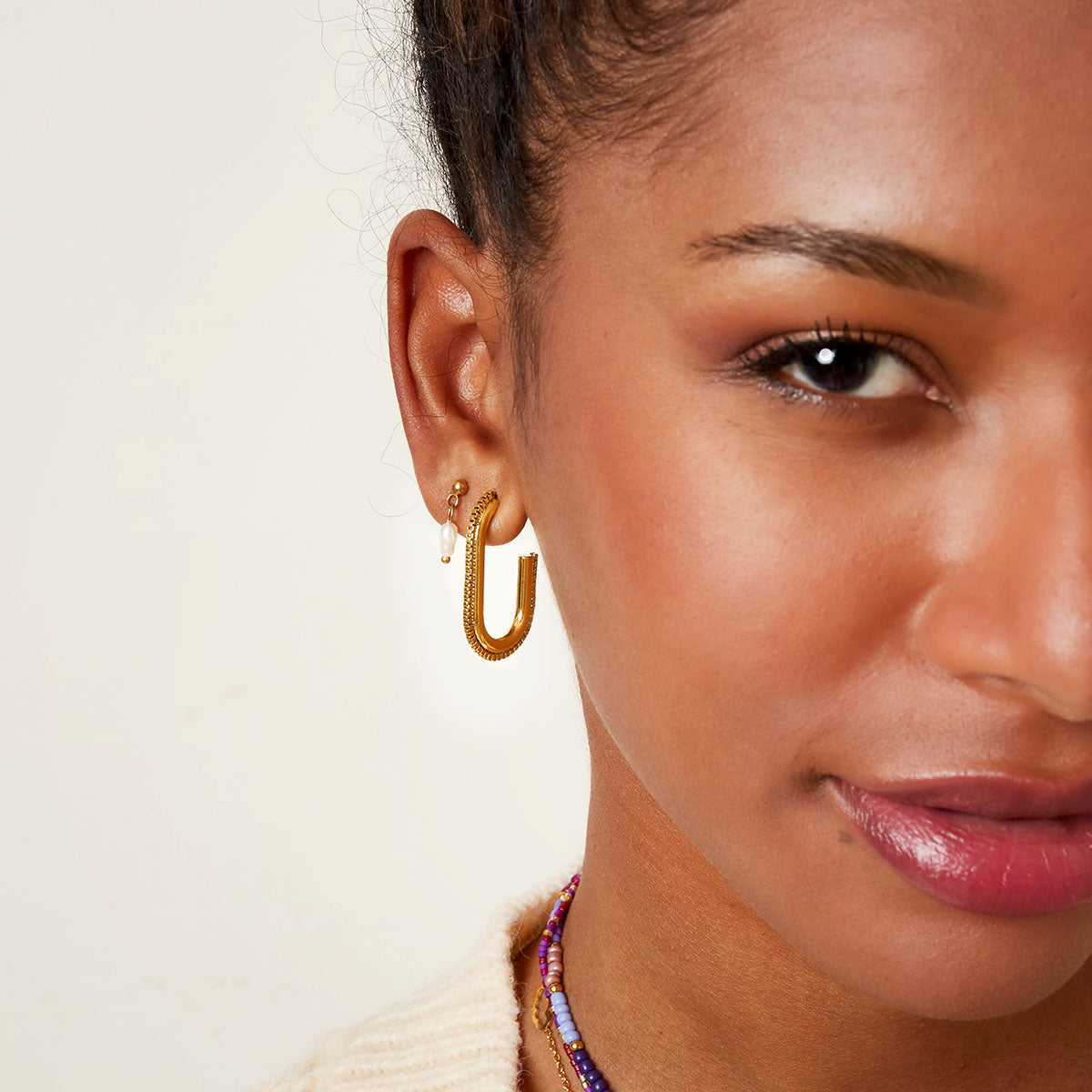 Jagged Oval Earrings
