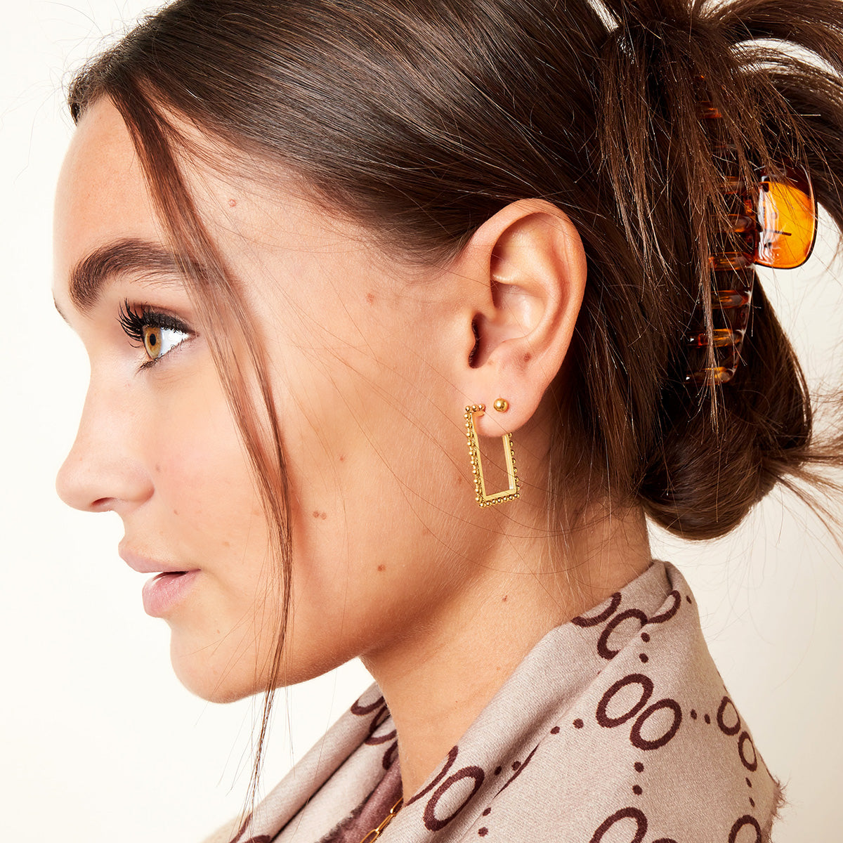 Dotted Square Earrings