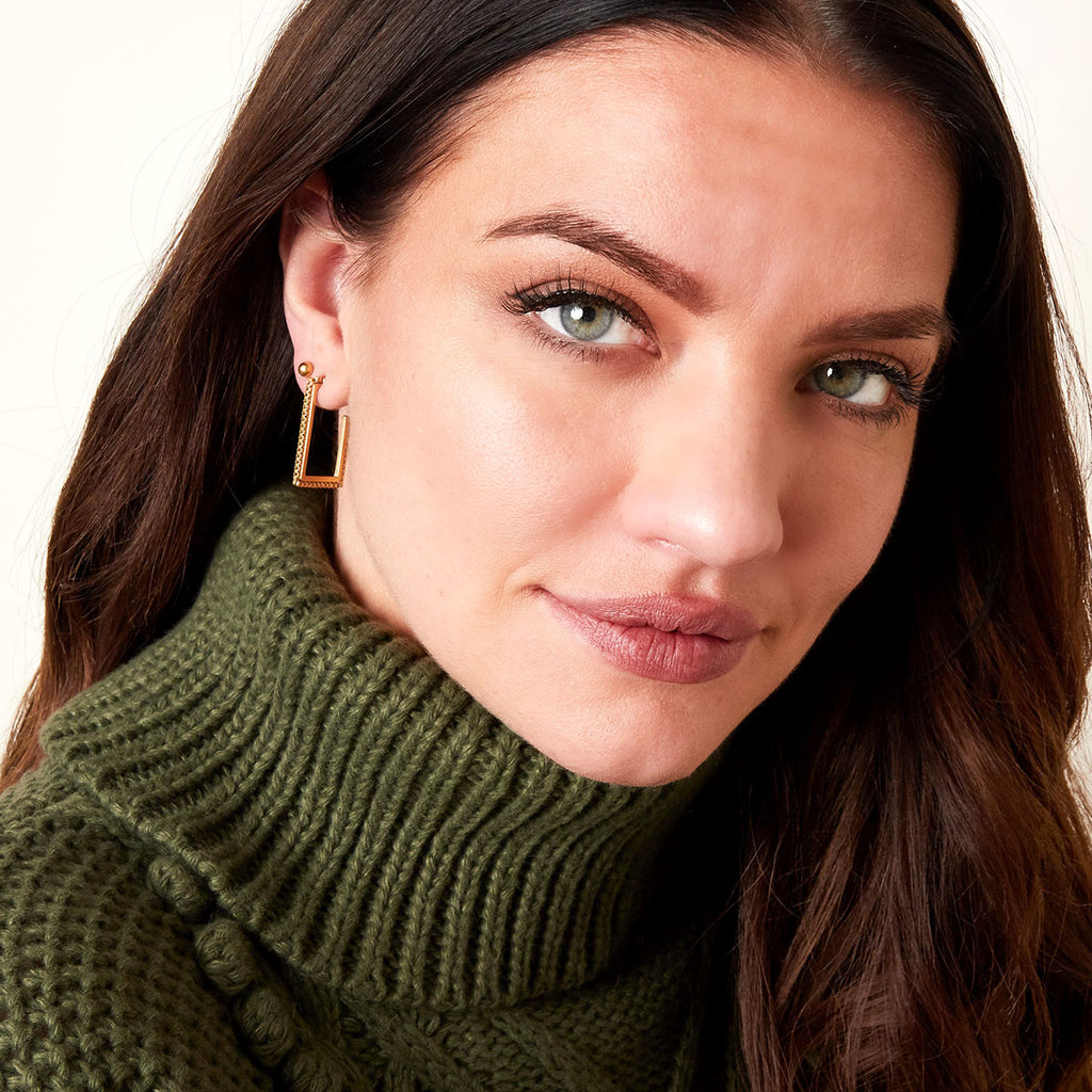 Jagged Square Earrings