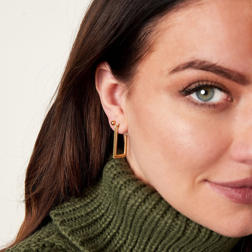 Jagged Square Earrings