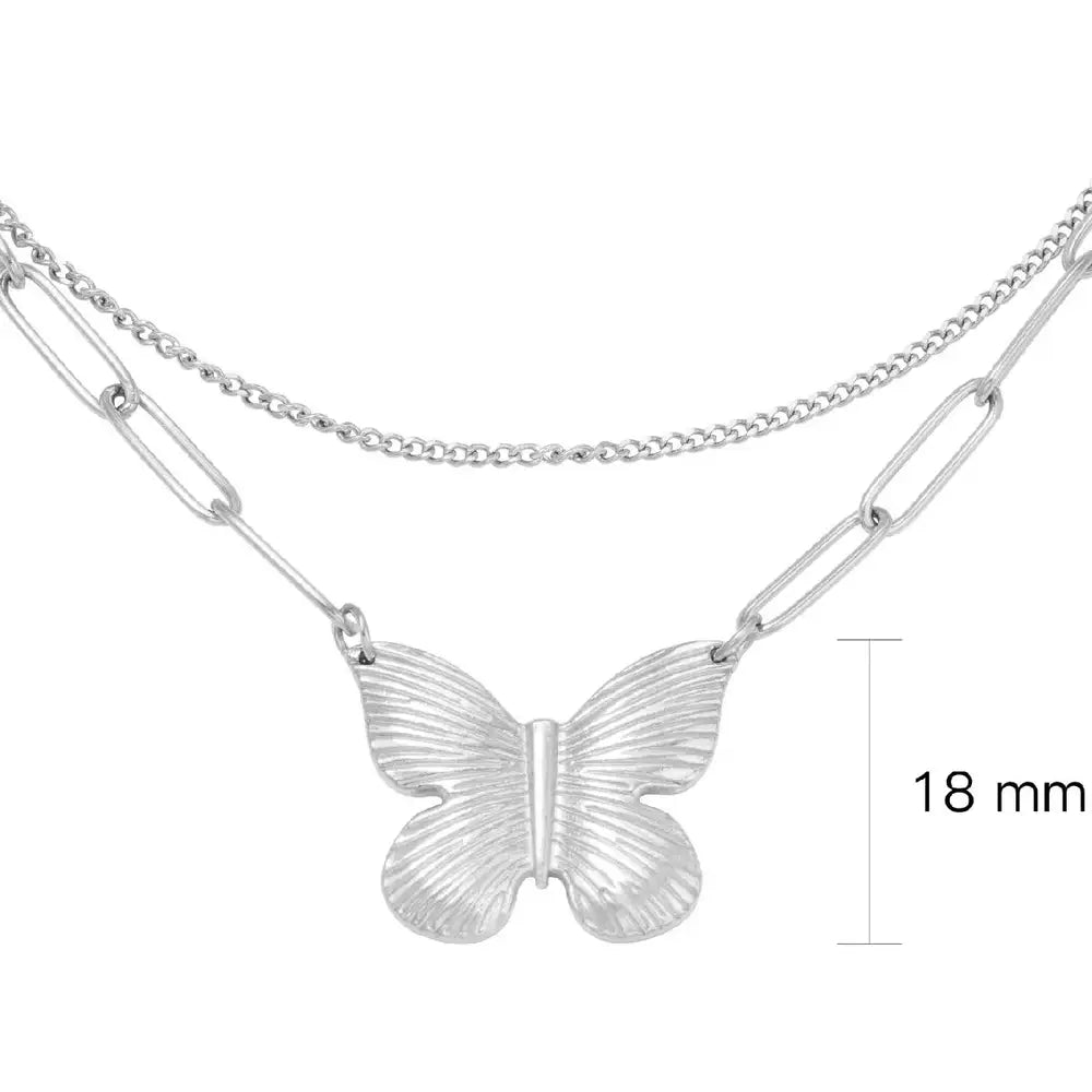 Butterfly Double Necklace