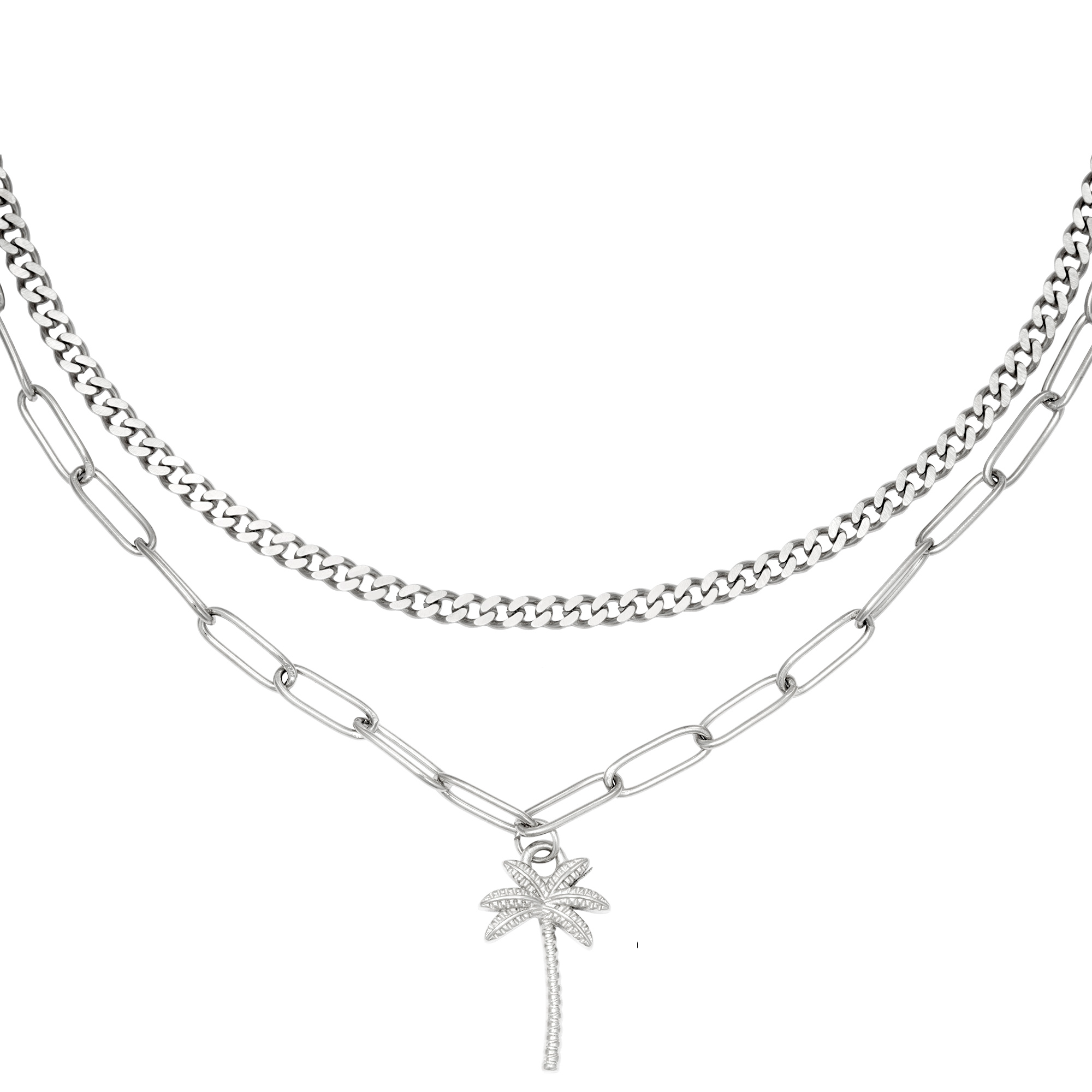 Beachy Palm Double Necklace