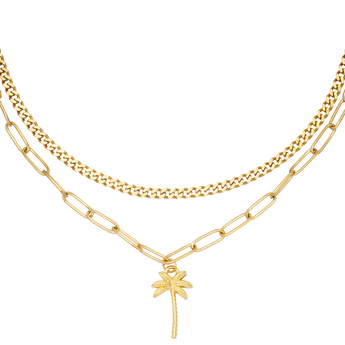 Beachy Palm Double Necklace