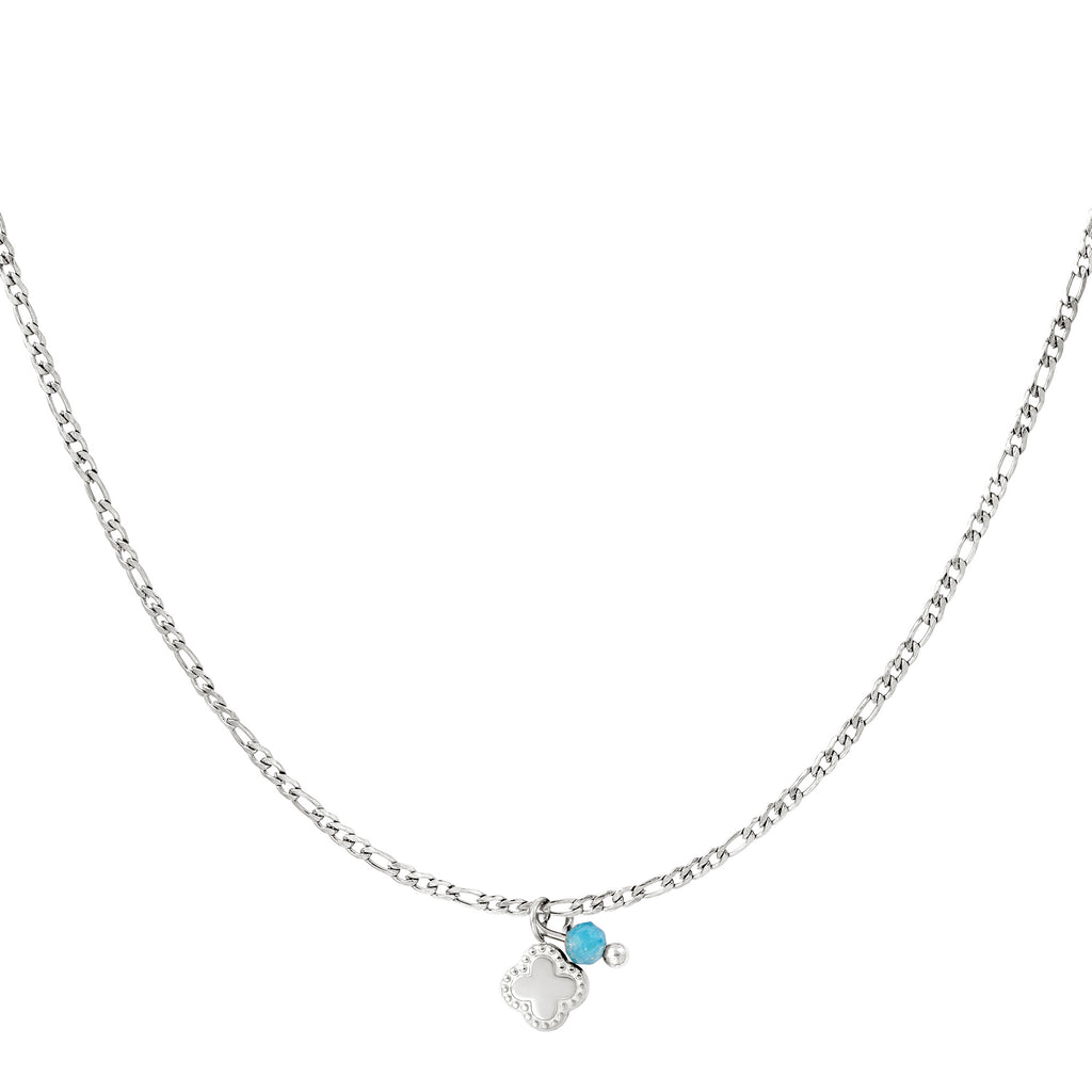 Fine Clover Necklace with Stone