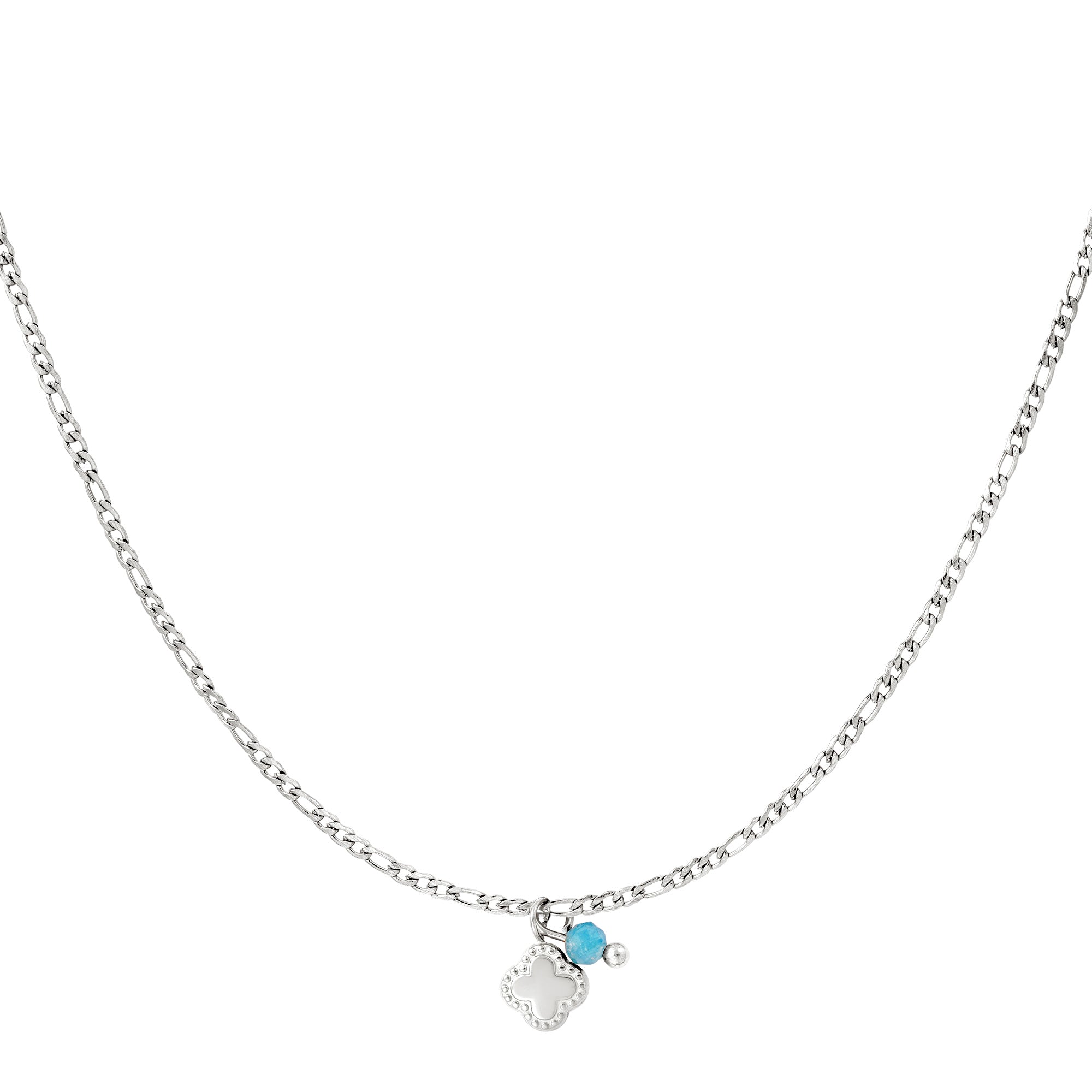Fine Clover Necklace with Stone