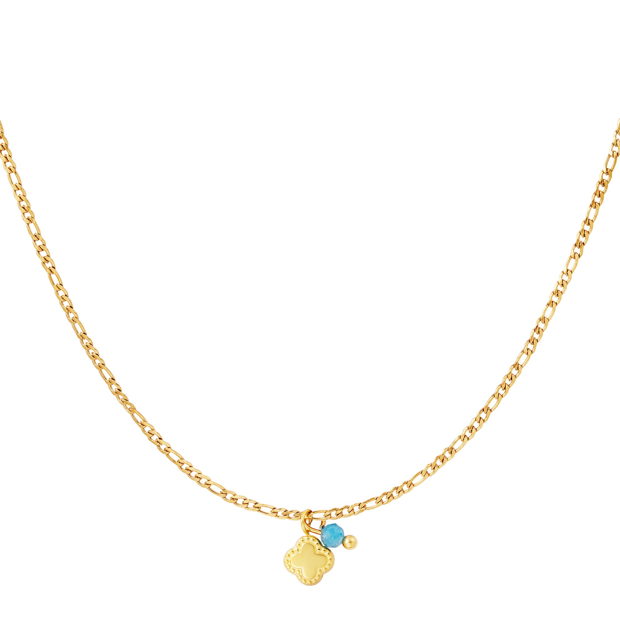 Fine Clover Necklace with Stone