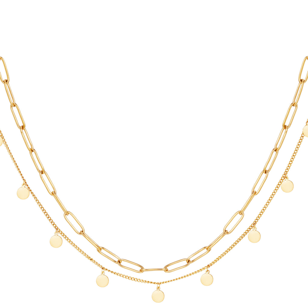 Confetti Coins Double Necklace
