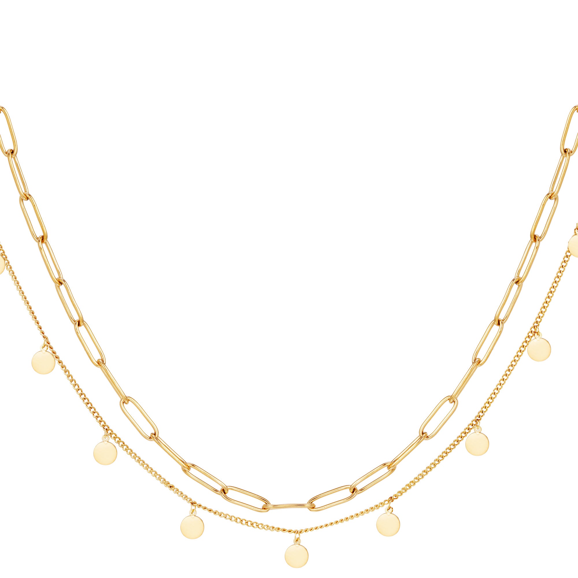 Confetti Coins Double Necklace
