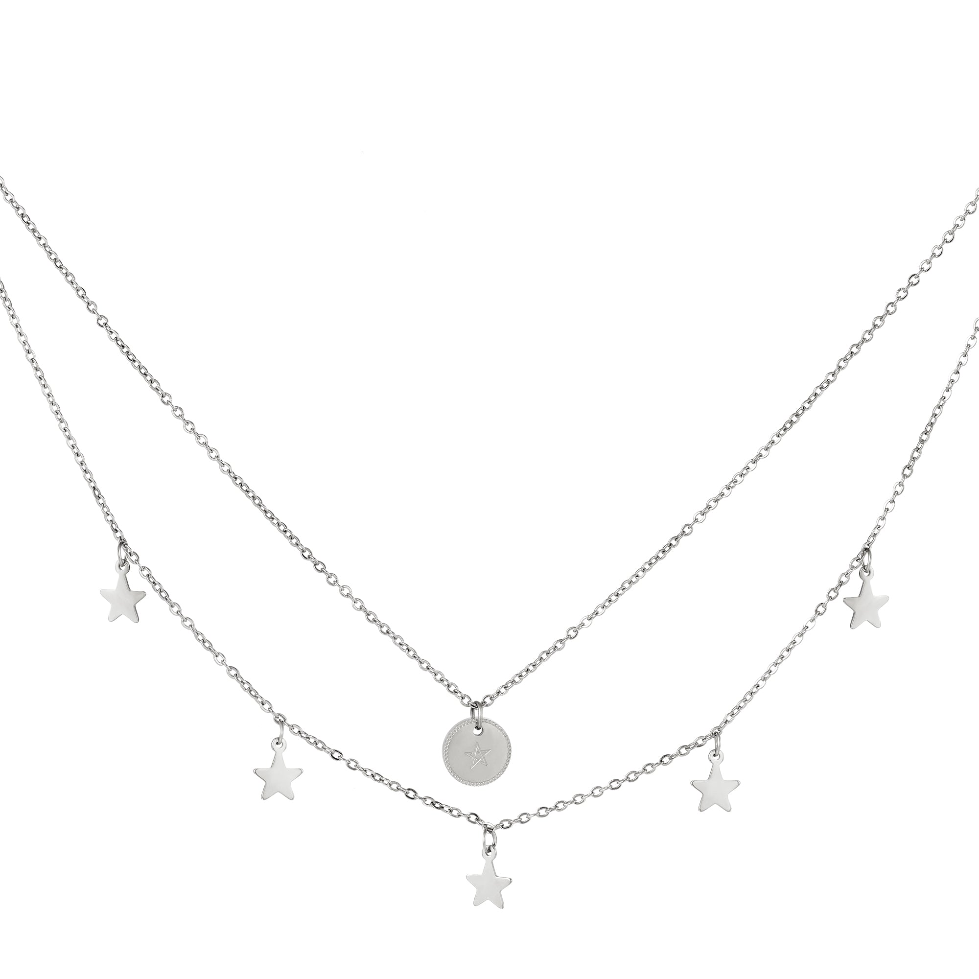 Stars & Coin Double Necklace