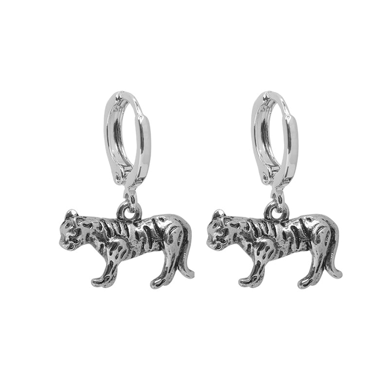Wild Tiger Loop Earrings
