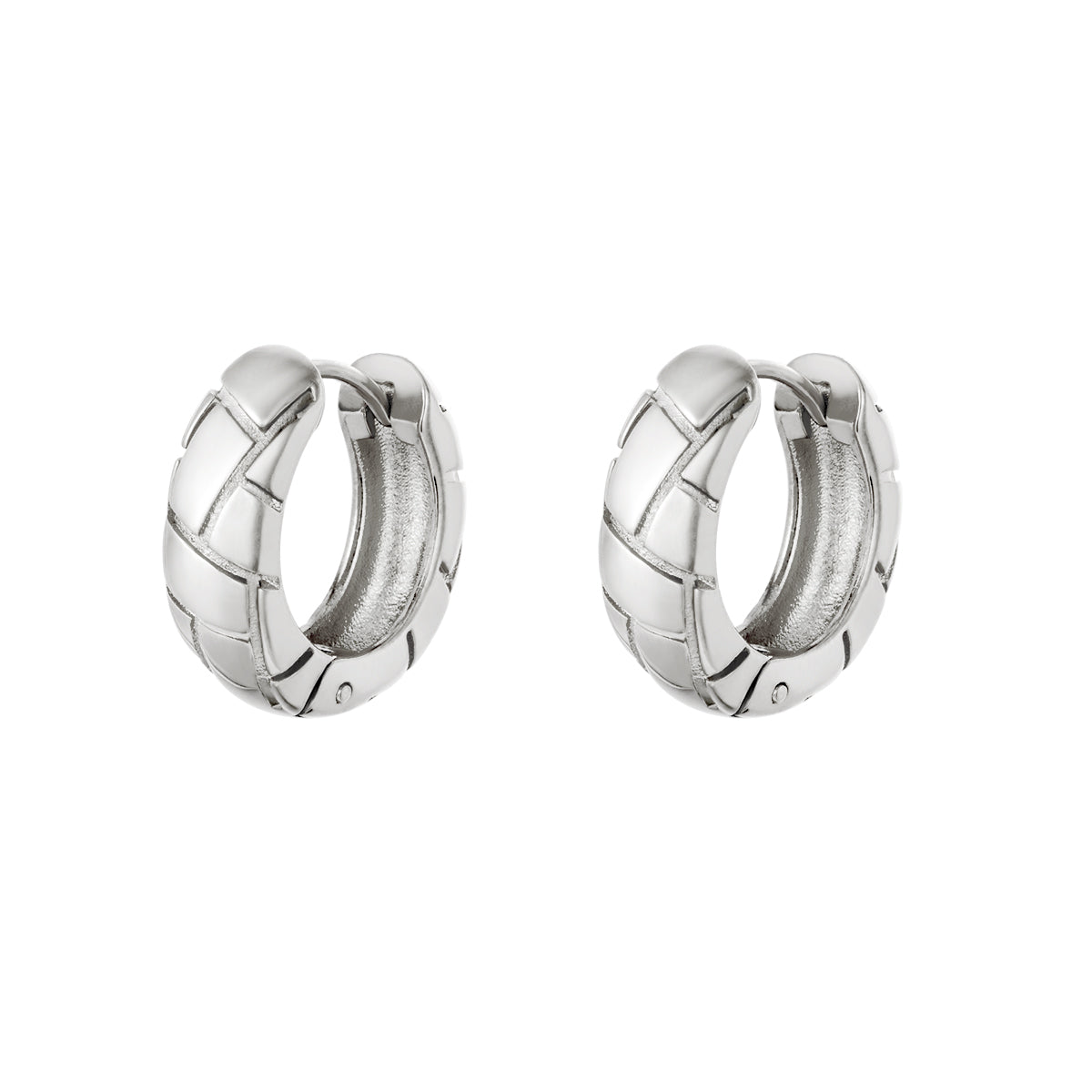 Modern Chunky Creoles Earrings