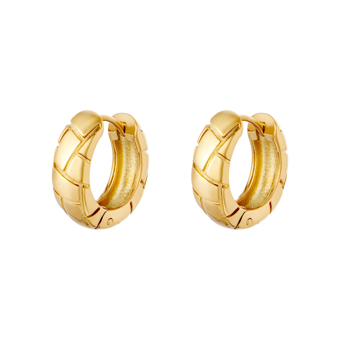 Modern Chunky Creoles Earrings