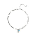 Fine Clover Bracelet with Stone