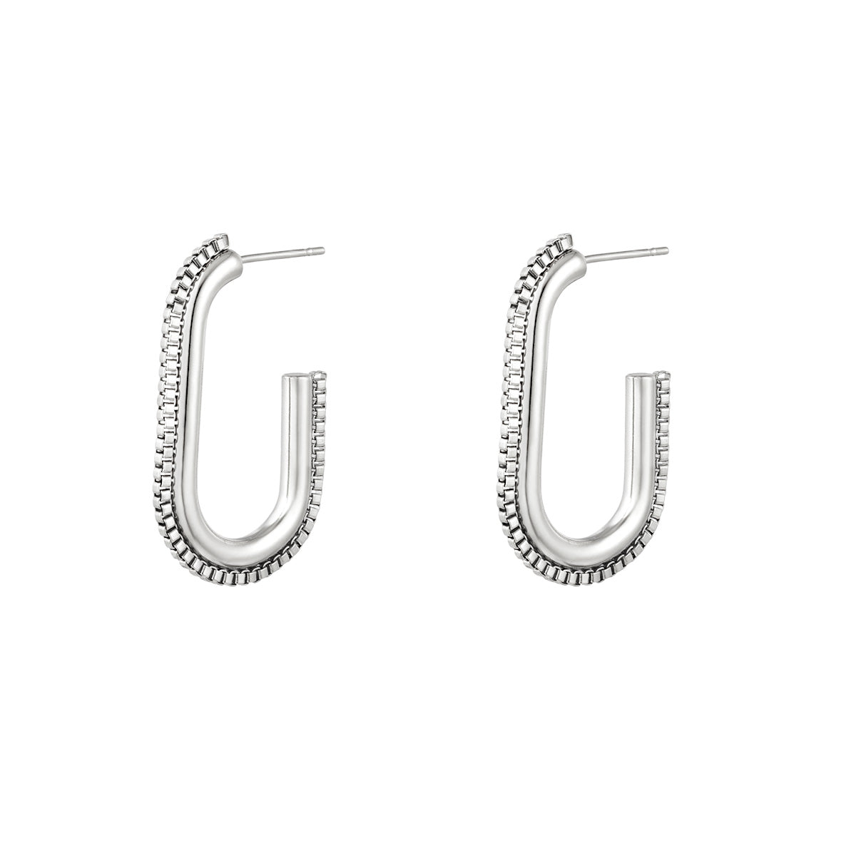 Jagged Oval Earrings