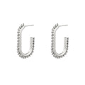Dotted Oval Creoles Earrings